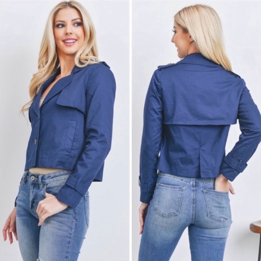 Grifflin Paris Cropped Women's Blue Jacket